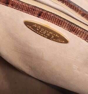 a518- Brahmin vintage 25th Anniversary handbag crocodile-embossed leather - Image 3