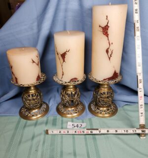 a542- brass candle stands