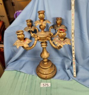 a575- antique French brass candelabra