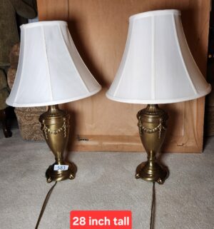 a583- Pair of Stiffel Brass Lamps