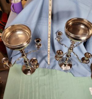 a587- Pair of candelabras - Image 3