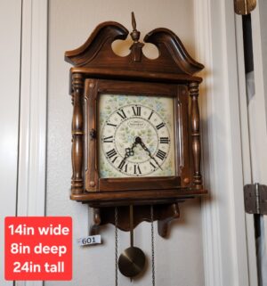 a601- New England Clock Company weight-driven wall clock