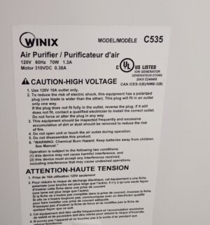 b37- Winix Plasmawave Air Purifier - Image 4