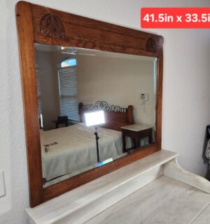 b38- Antique Marble Top Washstand w/ mirror - Image 4
