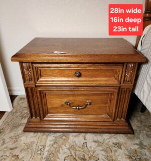 b55- 2 drawer solid wood night stand