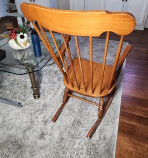 b90- Adult Size Maple Rocking Chair - Image 3