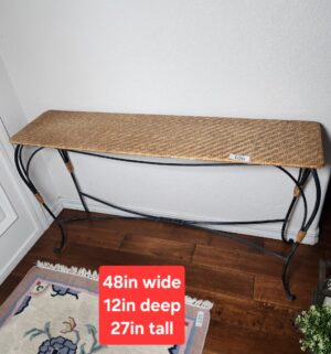 b106- Rattan Top Sofa/Entry Table