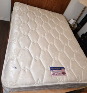 b199- Full Mattress & Boxspring only. No frame. Guest room
