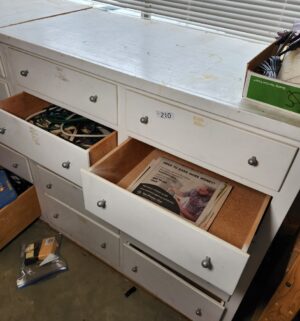 b211- Antique Hardware Store Utility Cabinet - Image 3