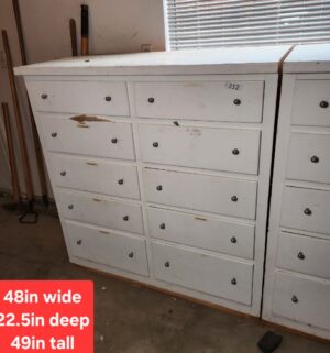 b212- Antique Hardware Store Utility Cabinet