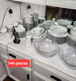 b223- Complete Noritake Prosperity Dish & Glassware Set