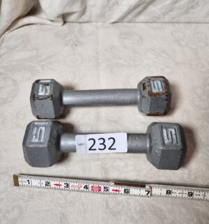 b232- 5lbs dumbbells