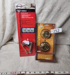 b252- toilet handle, deadbolt
