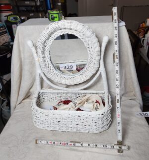 b329- wicker mirror