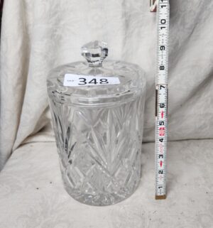 b348- crystal covered jar