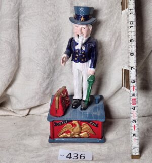 b436- Uncle Sam mechanical coin bank