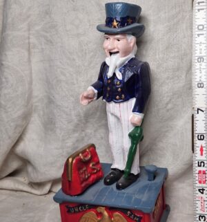 b436- Uncle Sam mechanical coin bank - Image 3