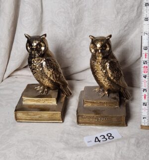 b438- 1970s cast bronze bookends PM Craftsman