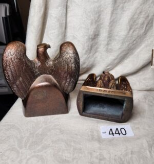b440- 1776 American Bald Eagle Bookends. Cast Bronze - Image 3