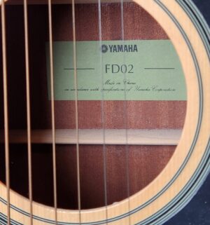 b514- Yamaha FD02 Acoustic Guitar w/ Leather case - Image 4