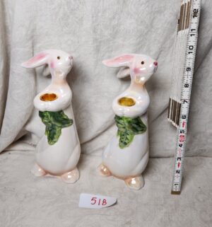 b518- Dept 56 easter bunny candle holders