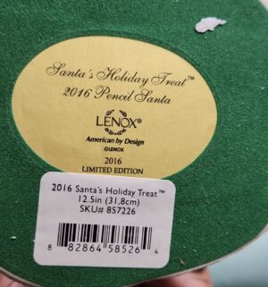 d5- Lenox Santas Holiday Treat Pencil Santa 2016 Edition - Image 3
