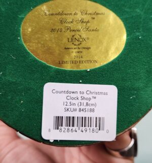 d10- Lenox 2014 Countdown to Christmas Clock Shop Santa Figurine - Image 3