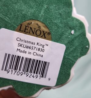 d20- Lenox 1998 Folk Art Pencil Santa Christmas King - Image 3