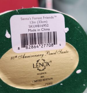 d24- Lenox Pencil Santa Forest Friends 2011 edition - Image 3