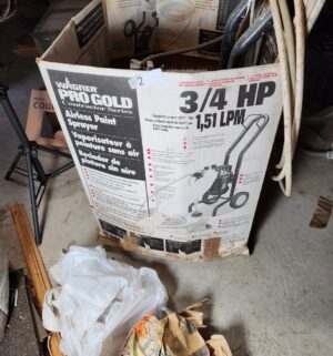 c2- Wagner pro gold 3/4hp airless paint sprayer. Not tested