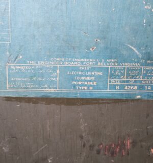 c4- antique Corps of engineers US Army wood crate. Fort Belovir, Virgina - Image 6