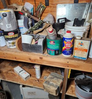 c5- misc items on shelves, floor in shed, buyers choice on what to take - Image 5