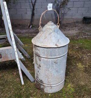 c8- vintage galvanized steel oil or gas can