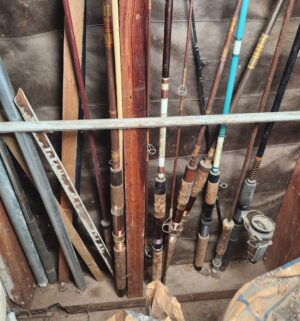 c12- vintage fishing poles