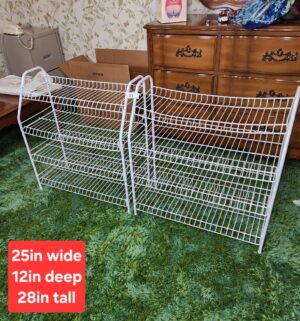 c41- wire shelf racks used for shoes - Image 1