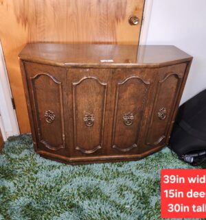 c47- mid century wooden cabinet - Image 1