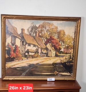 c94- Porlock, Somerset: The Old Rose & Crown. Antique print - Image 1