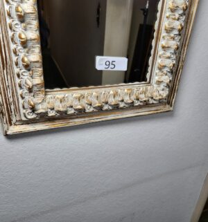 c95- mid century wood frame wall mirror - Image 2