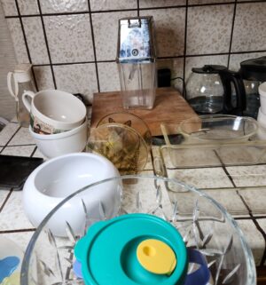 c101- dishes on counter & cupboard - Image 4