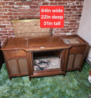 c120- mid century magnavox console stereo. Not tested. Missing tv - Image 1