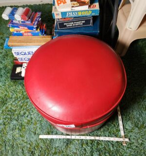 c136- red stool ottoman - Image 2
