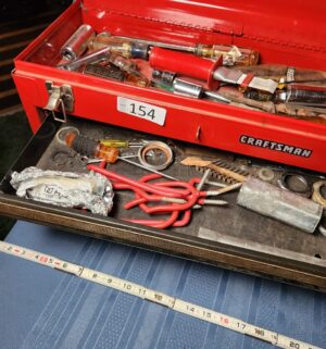 c154- red craftsman tool box w/ tools - Image 4