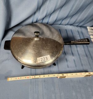 c223- vintage faberware stainless skillet - Image 1
