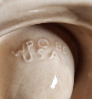 c229- 1986 Whittier Ware ceramic sombrero-shaped chip and dip serving bowl - Image 2