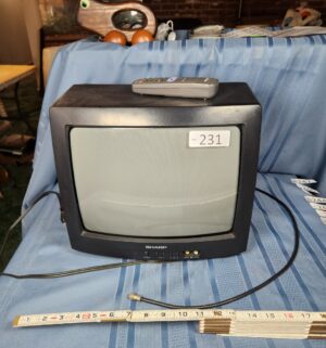 c231- sharp 13 in tv w/remote. Tested/works - Image 1