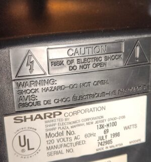 c231- sharp 13 in tv w/remote. Tested/works - Image 3
