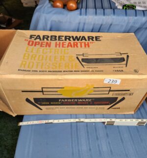 c239- vintage farberware open hearth electric broiler, rotisserie - Image 1