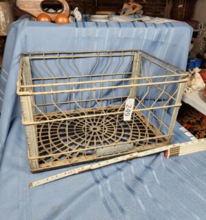 c249- antique milk bottle crate - Image 1
