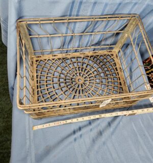 c249- antique milk bottle crate - Image 2