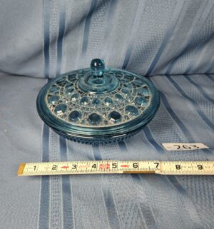 c263- Indiana Glass Windsor covered candy dish - Image 1